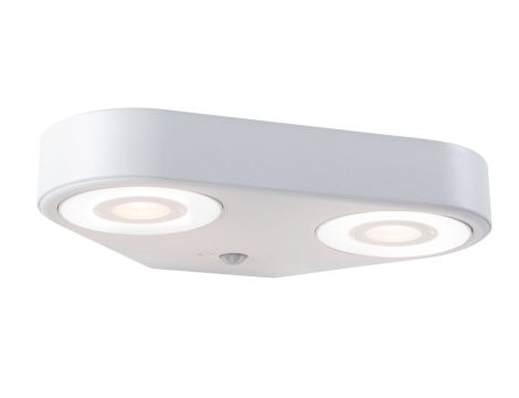 Oprawa elewacyjna SILMA LED 10W 2 450lm 3000K czujnik ruchu i zmierzchu IP44 230V biały / aluminium