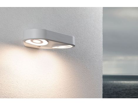 Oprawa elewacyjna SILMA LED 10W 2 450lm 3000K czujnik ruchu i zmierzchu IP44 230V biały / aluminium - 4