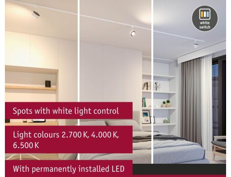 Reflektor na szynoprzewód URail ALDAN 8W 500lm 2700K-6500K 230V biały / metal - 15