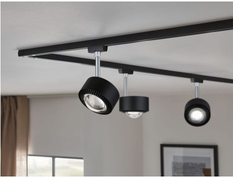 Reflektor na szynoprzewód URail ALDAN 8W 500lm 2700K-6500K 230V czarny matowy / metal - 2