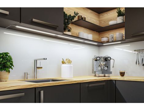 Zestaw opraw podszafkowych SET LINE DIM PIR 2x4W 2x350lm 350mm 2700K-6500K 230V biały matowy / aluminium