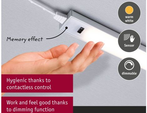 Zestaw uzupełniający opraw podszafkowych LED LINE DIM PIR 2x6W 2x500lm 550mm 30000K 24V biały matowy / aluminium - 6