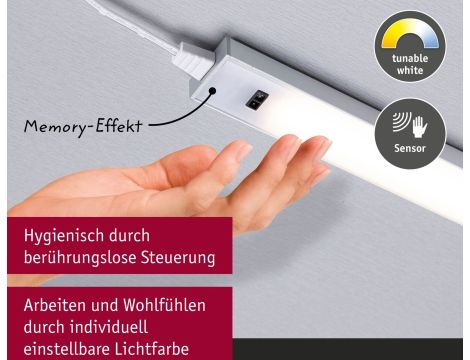 Zestaw uzupełniający opraw podszafkowych LED LINE DIM PIR 2x6W 2x500lm 550mm 2700K-6500K 24V biały matowy / aluminium - 5