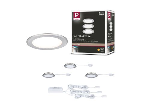 Zestaw opraw meblowych do wbudowania EBL SET 3x2,5W 3x180lm 3000K 12V  żelazo szczotkowane / tworzywo sztuczne - 9