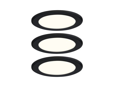 Zestaw opraw meblowych do wbudowania EBL SET 3x2,5W 3x180lm 3000K 12V  czarny matowy / tworzywo sztuczne - 2