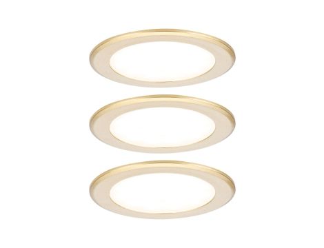 Zestaw opraw meblowych do wbudowania EBL SET 3x2,5W 3x180lm 3000K 12V złoty matowy / tworzywo sztuczne - 2