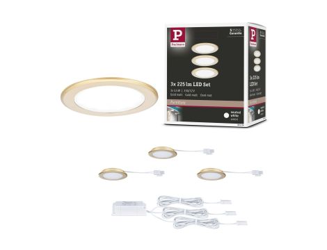 Zestaw opraw meblowych do wbudowania EBL SET 3x2,5W 3x180lm 4000K 12V złoty matowy / tworzywo sztuczne - 9