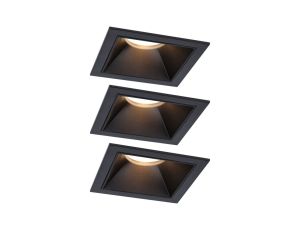 Oprawa do wbudowania EBL COLE SET COIN 3-STEP DIM zestaw 3x6W 3x470lm 2700K IP44 230V czarny / aluminium