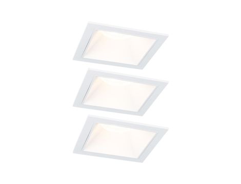 Oprawa do wbudowania EBL COLE SET COIN 3-STEP DIM zestaw 3x6W 3x470lm 2700K IP44 230V biały / aluminium