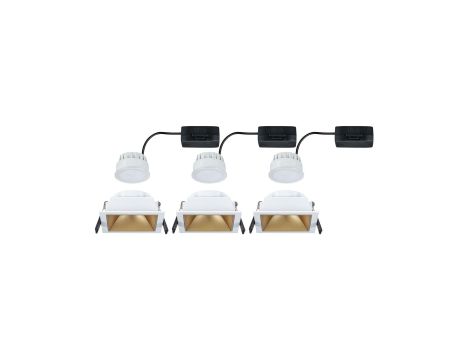 Oprawa do wbudowania EBL COLE SET COIN 3-STEP DIM zestaw 3x6W 3x470lm 2700K IP44 230V biały / złoty matowy / aluminium - 4