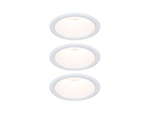 Oprawa do wbudowania EBL COLE SET COIN 3-STEP DIM zestaw 3x6W 3x470lm 2700K IP44 230V biały matowy / aluminium