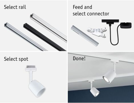 Reflektor na szynoprzewód URail SPOT GU10 max.10W 230V biały RAL9003 / metal - 5