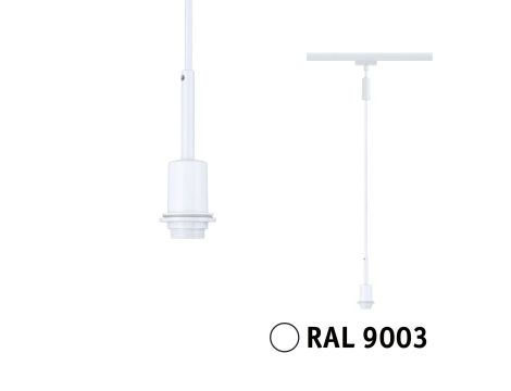Oprawa zwieszana na szynoprzewód URail DECO SYSEMS DIM E14 max.20W 230V biały RAL9003 / metal