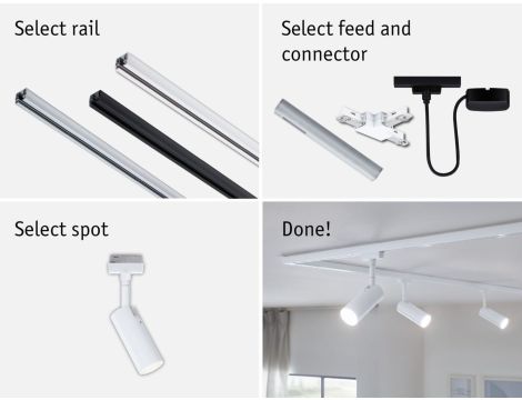 Reflektor na szynoprzewód URail TUBO LED 3-STEP DIM 4W 150lm 3000K 230V biały RAL9003 / metal - 6