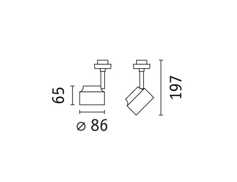 Reflektor na szynoprzewód URail PANE LED DIM 7,4W 680lm 4000K 230V biały RAL9003 / metal - 9