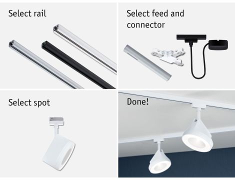 Reflektor na szynoprzewód URail ARENA 15W DIM 850lm 2700K 230V biały RAL9003 / metal - 7