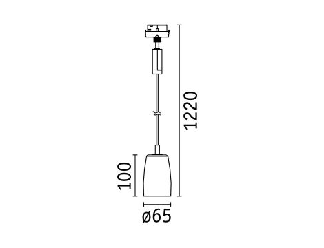 Oprawa zwieszana URail PENDEL COVER GU10 max.10W chrom matowy / tworzywo sztuczne - 7