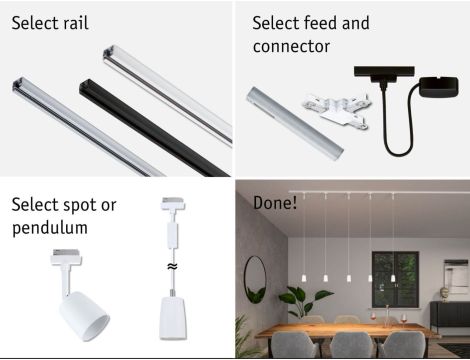 Oprawa zwieszana URail PENDEL COVER GU10 max.10W biały RAL9003 / tworzywo sztuczne - 3