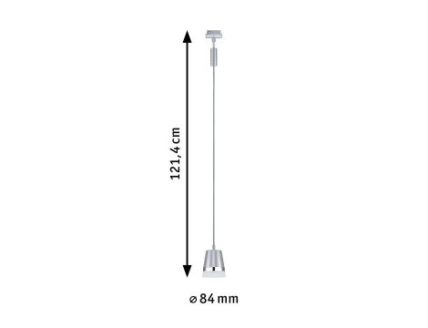 Oprawa zwieszana URail PENDEL CONE GU10 max.10W chrom matowy / tworzywo sztuczne - 5