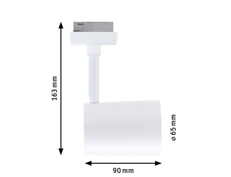 Reflektor na szynoprzewód URail LUX DIM GU10 max.10W biały RAL9003 / tworzywo sztuczne - 10