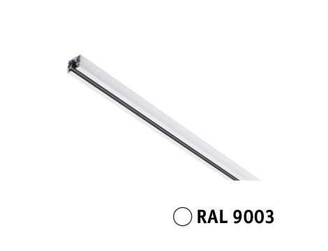 Szynoprzewód URail system 0,1m 230V biały RAL9003 / metal