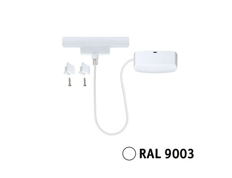 Przewód zasilający URail 1m max.1000W 230V biały RAL9003 / tworzywo sztuczne