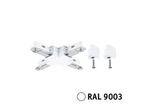 Łącznik szynowy X URail system 230V biały RAL9003 / tworzywo sztuczne