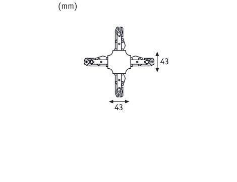 Łącznik szynowy X URail system 230V biały RAL9003 / tworzywo sztuczne - 4