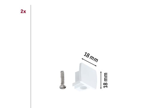 Zaślepka końcowa do szynoprzewodu URail 2 szt. biały RAL9003 / tworzywo sztuczne - 4