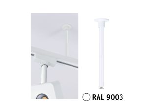 Dystans do szynoprzewodu Urail system 105mm biały RAL9003 / metal