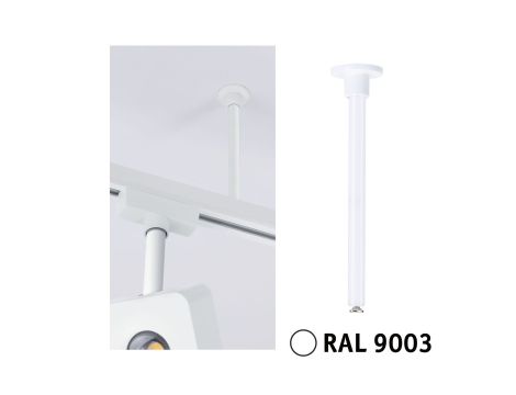 Dystans do szynoprzewodu Urail system 105mm biały RAL9003 / metal