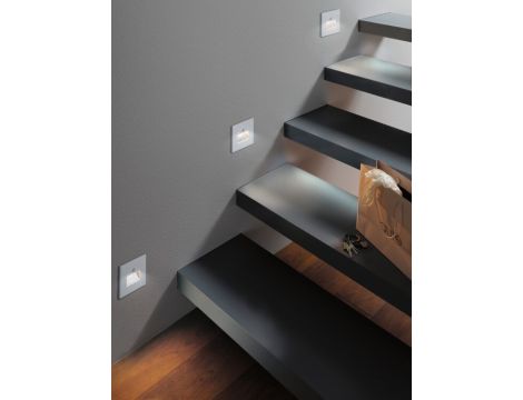 Oprawa przyschodowa EDGE LED czujnik ruchu i zmierzchu kwadrat 1x1,2W 120lm 2700K 230V biały  / tworzywo sztuczne - 5