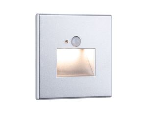 Oprawa przyschodowa EDGE LED czujnik ruchu i zmierzchu kwadrat 1x1,2W 120lm 2700K 230V chrom matowy / tworzywo sztuczne