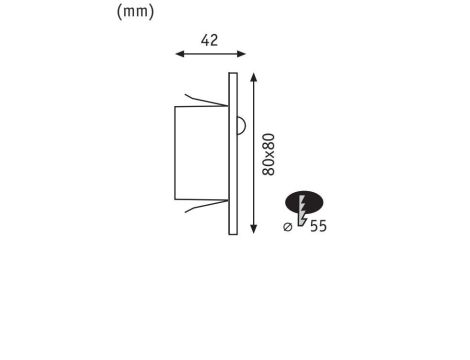 Oprawa przyschodowa EDGE LED czujnik ruchu i zmierzchu kwadrat 1x1,2W 120lm 2700K 230V chrom matowy / tworzywo sztuczne - 9