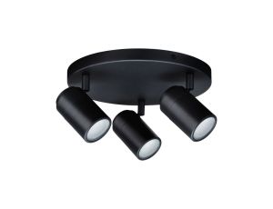 Oprawa ścienno sufitowa ZYLI GU10 max. 3x10W okrągła IP44 230V czarny metal /metal - image 2