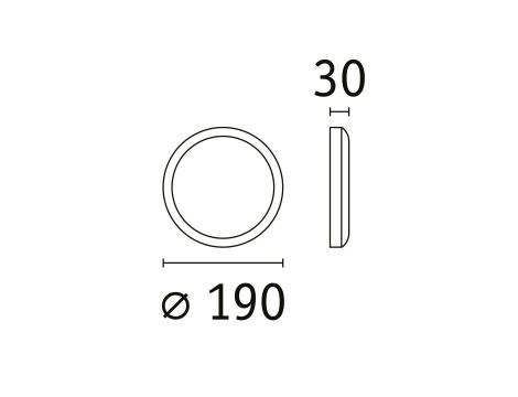 Plafoniera ATRIA SHINE LED Backlight z czujnikiem 11W okrągła 190mm 850lm 4000K IP44 230V biały / tworzywo sztuczne - 8