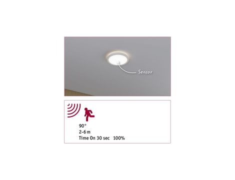 Plafoniera ATRIA SHINE LED Backlight z czujnikiem 11W okrągła 190mm 850lm 4000K IP44 230V biały / tworzywo sztuczne - 7