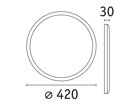 Plafoniera ATRIA SHINE LED Backlight z czujnikiem 22W okrągła 420mm 2300lm 4000K IP44 230V biały / tworzywo sztuczne - 7