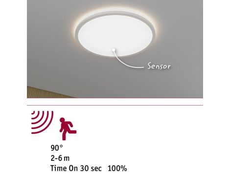 Plafoniera ATRIA SHINE LED Backlight z czujnikiem 22W okrągła 420mm 2300lm 4000K IP44 230V biały / tworzywo sztuczne - 4