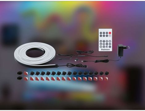 Kompletny zestaw taśma Black Neon LED RGB+12W 24VA 5V DC 5M IP20 czarny / tworzywo sztuczne - 9