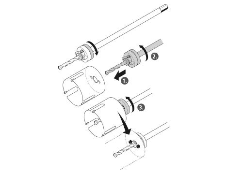 Trzpień mocujący ekstra długi, wolfcraft - 5