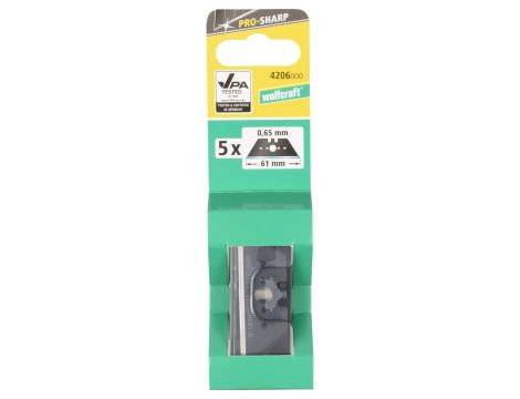 Ostrza trapezowe PRO SHARP 0,65x0,61 mm czarne, wolfcraft (5 szt.) - 4