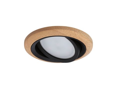 Zestaw opraw do wbudowania LANATI COIN LED 3X 6W 470lm 84mm 2700K IP20 230V drewno / czarny / aluminium - 3