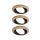 Zestaw opraw do wbudowania LANATI COIN LED 3X 6W 470lm 84mm 2700K IP20 230V drewno / czarny / aluminium