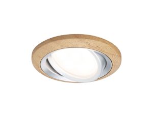 Zestaw opraw do wbudowania LANATI COIN LED 3X 6W 470lm 84mm 2700K IP20 230V drewno / aluminium - image 2