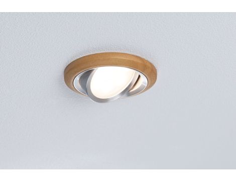 Zestaw opraw do wbudowania LANATI COIN LED 3X 6W 470lm 84mm 2700K IP20 230V drewno / aluminium - 8