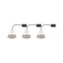 Zestaw opraw do wbudowania LANATI COIN LED 3X 6W 470lm 84mm 2700K IP20 230V drewno / aluminium - 5