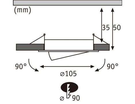 Zestaw opraw do wbudowania AUMUS LED 3-STEP DIM 3X5W 700lm 105mm 2700K-6500K IP20 230V czarny matowy / aluminium - 13