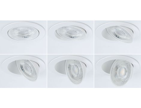 Zestaw opraw do wbudowania AUMUS LED 3-STEP DIM 3X5W 700lm 105mm 2700K-6500K IP20 230V biały / aluminium - 9