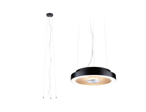 Zawiesie reguowane do opraw   VOLEA 230V czarny /  złoty / tworzywo sztuczne